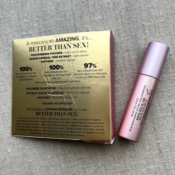 ❤️3 for $30❤️ TOO FACED Better Than Sex Volumizing & Lengthening Mascara mini - Picture 3 of 4